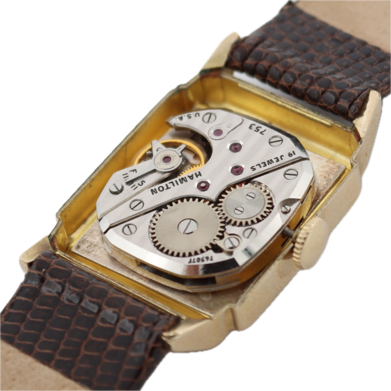 Vintage 1954 Hamilton Townsend Men's Mechanical Wristwatch 753 USA 10k GF Runs