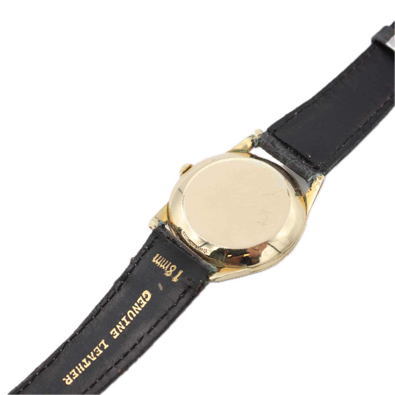Vintage Omega G-6252 Black Dial Men's Bumper Automatic Wristwatch 354 14k GF