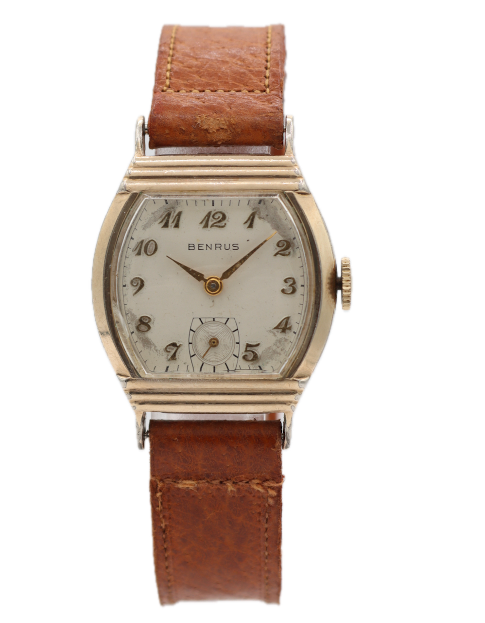 Vintage Benrus Dress Men's Mechanical Wristwatch BB3 Swiss Steel & 10k RGP