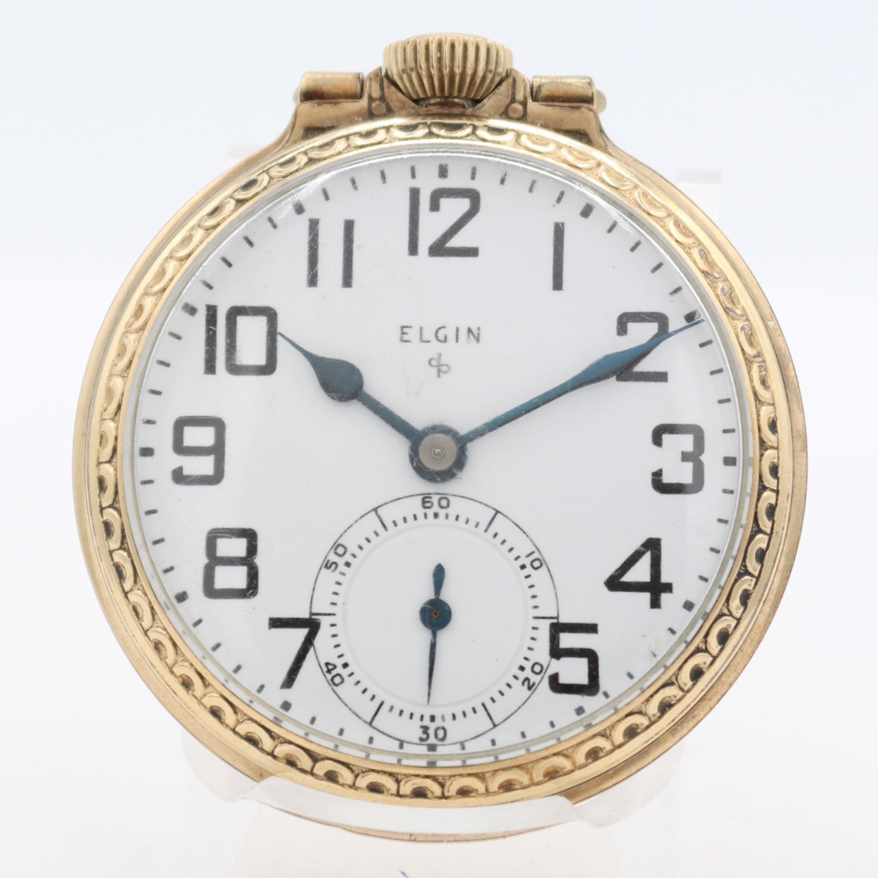 Vintage 16s 1950 Elgin 17 Jewel Mechanical Pocket Watch 574 10k RGP USA