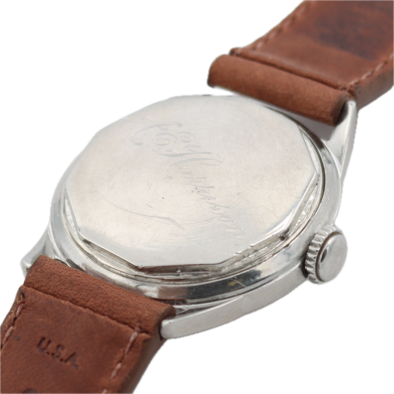 Vintage 1942 Elgin 6603G Service 15J Men's Mechanical Wristwatch 554 USA Steel