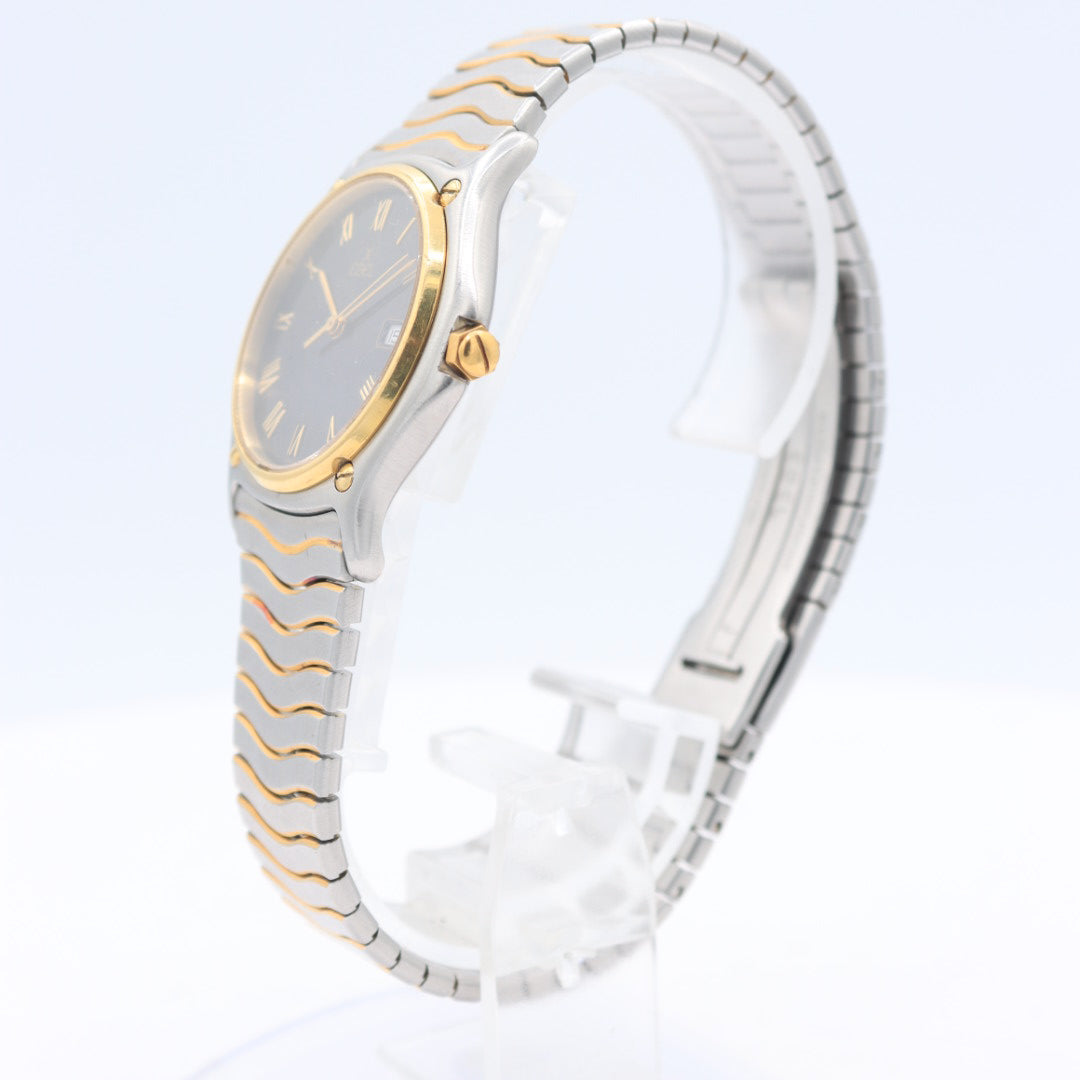 Vintage Ebel 183909 Classic Wave Ladies Quartz Wristwatch Steel & 18k Gold