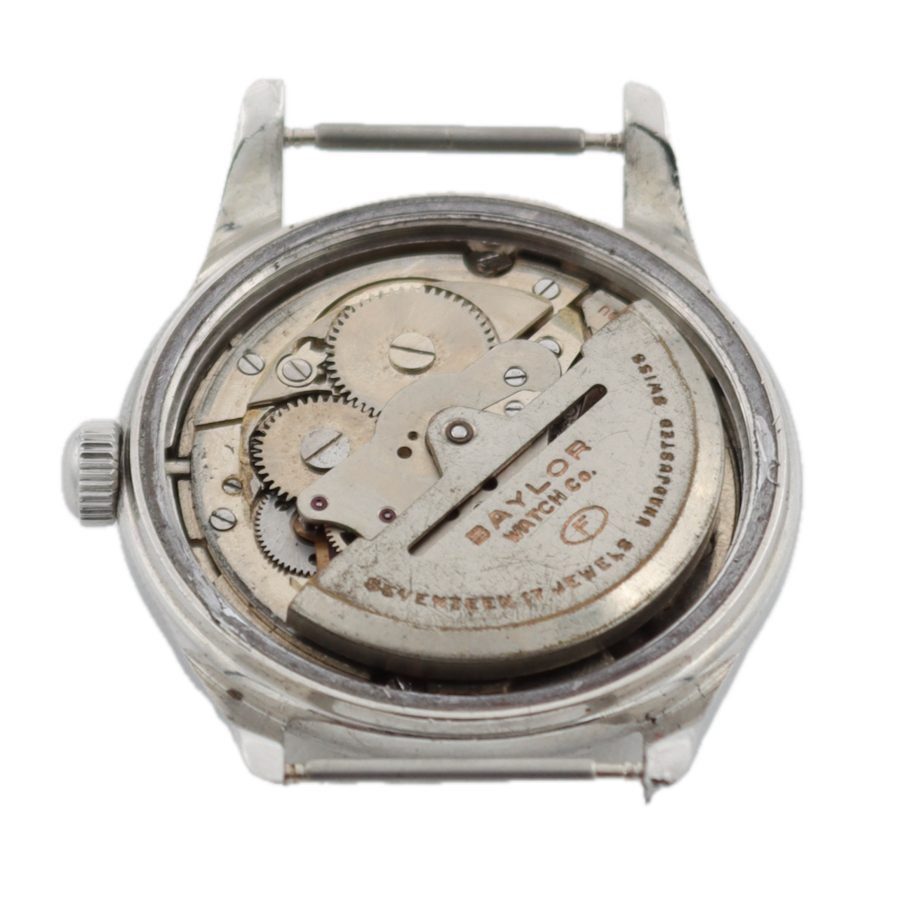 Vintage 32mm Hallmark Military Style Men's Automatic Wristwatch Steel Bumper