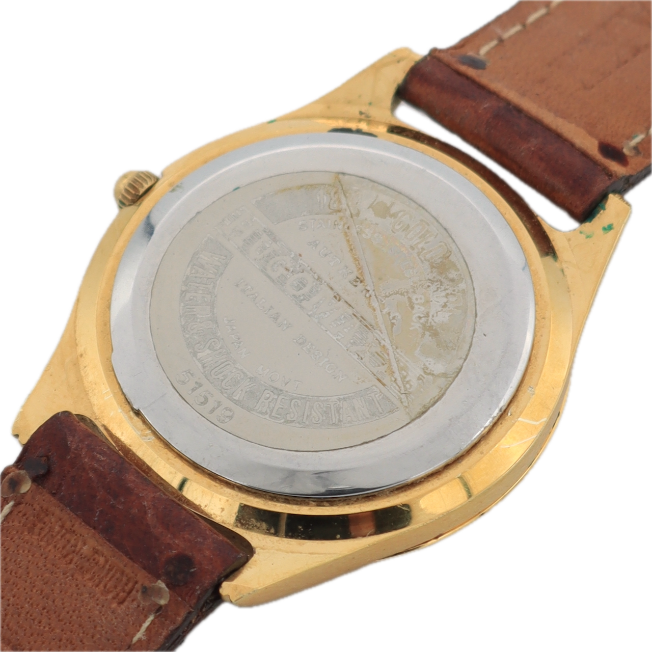 Vintage Hugo Maxx Sunburst Date Ladies Quartz Wristwatch Steel & 18kt Gold Plate