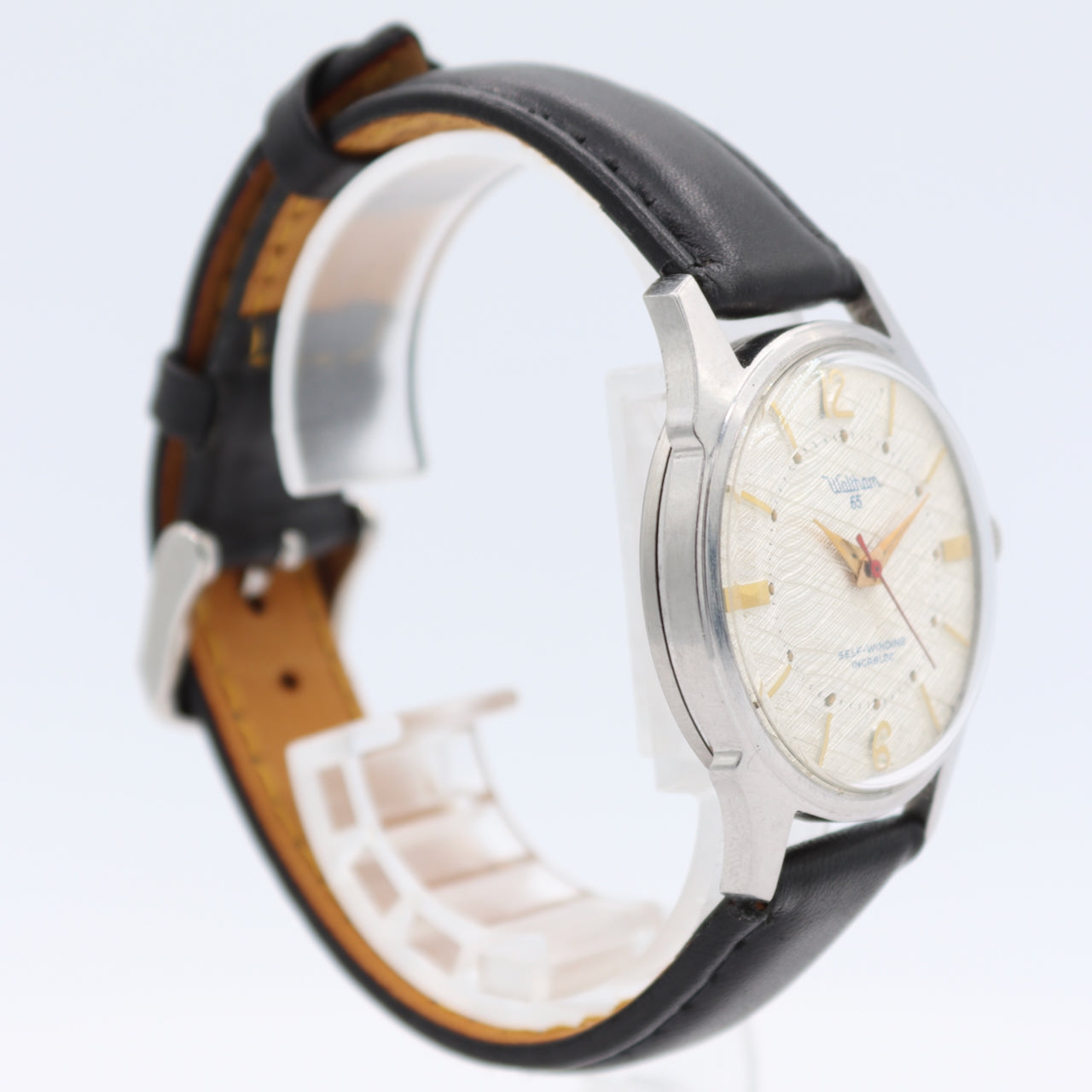 Vintage Waltham "65" 65 Jewel Men's Automatic Wristwatch AS 1580 Steel Linen