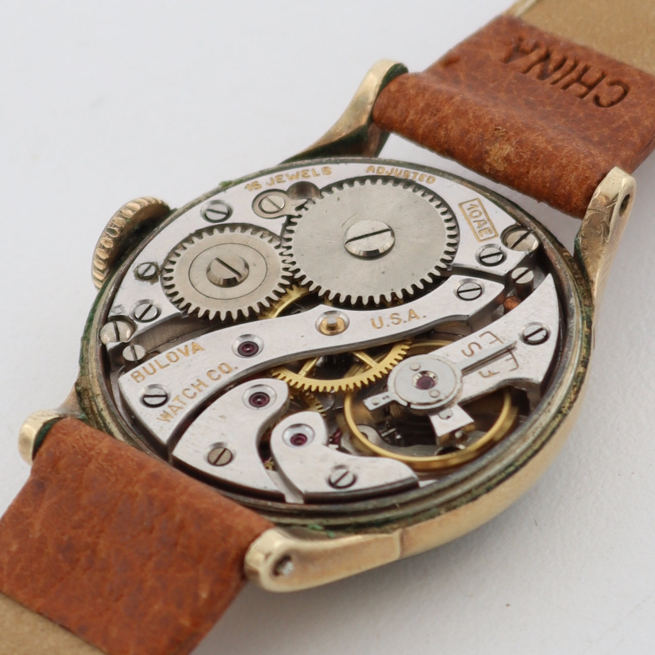 Vintage 1936 Bulova Apollo 15 Jewel Men's Mechanical Wristwatch USA 10k RGP