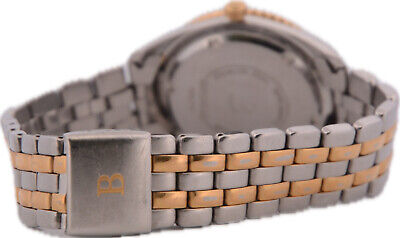 Vintage 36mm Bucherer 955.711 Men's Quartz Wristwatch Swiss Steel Two Tone