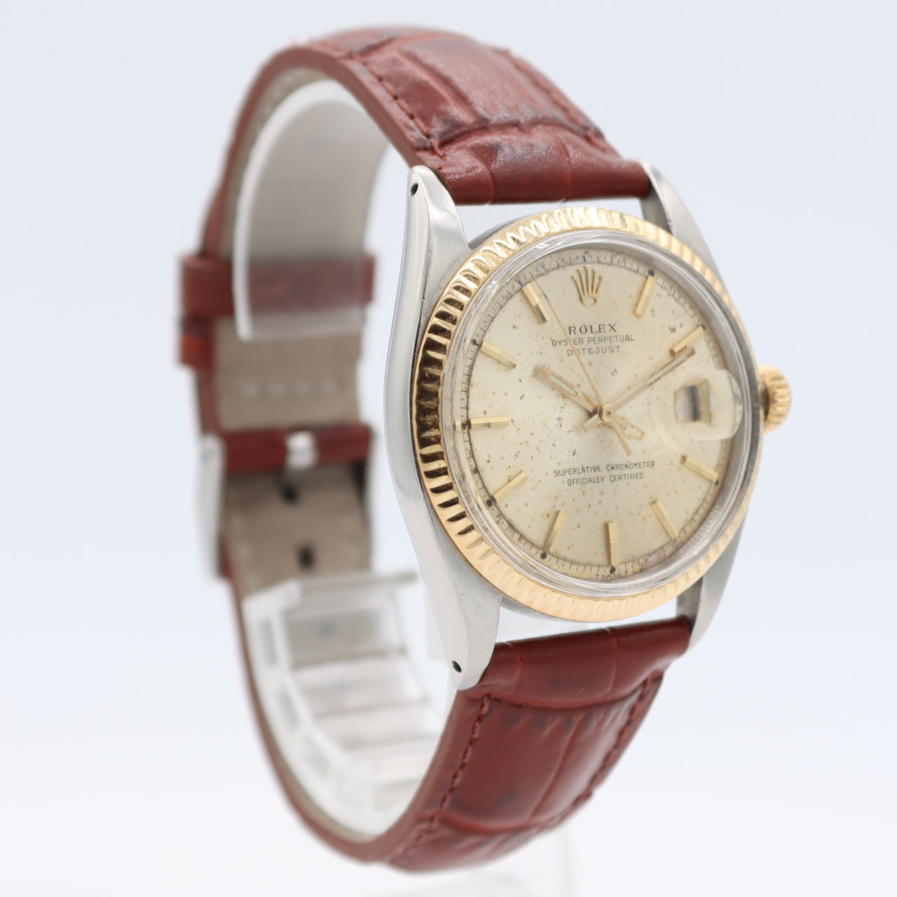 Vintage 1964 Rolex 1601 Datejust Men's Automatic Wristwatch Steel & Gold W/Box