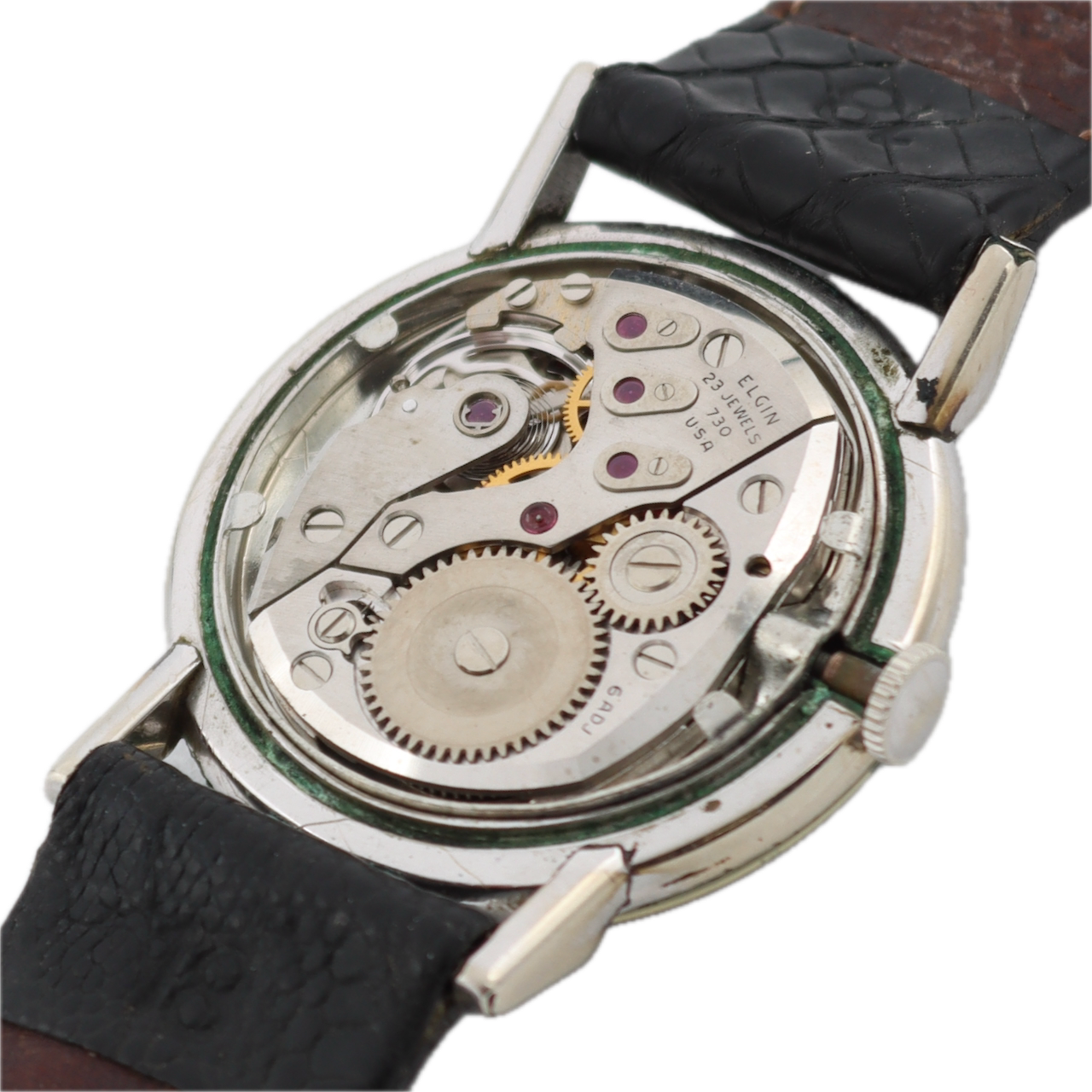 Vintage Lord Elgin 7619 Celestial 23J Men's Mechanical Wristwatch 730 USA 14k GF