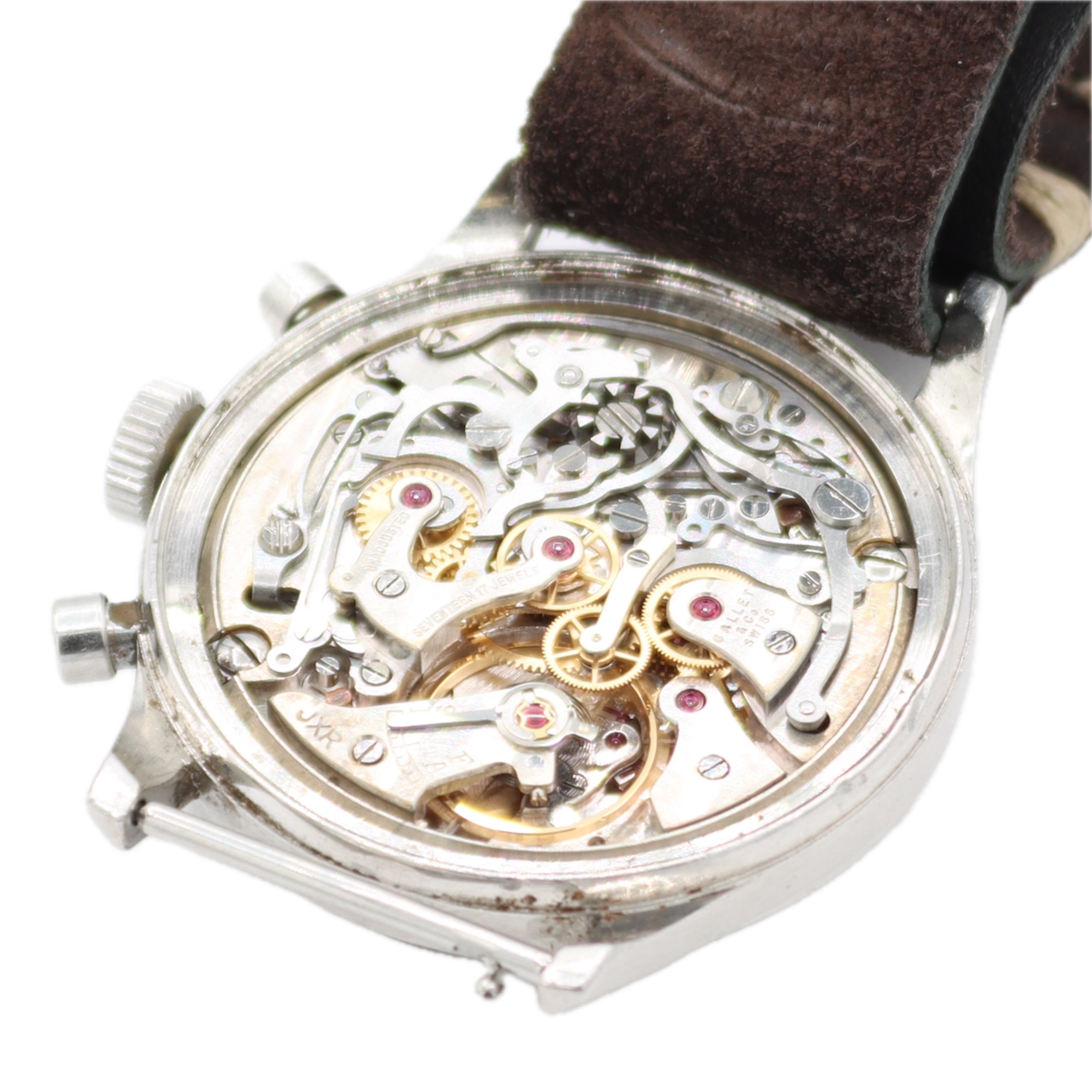 Vintage 37mm Gallet Multichron Men's Chronograph Wristwatch EP 40 Steel