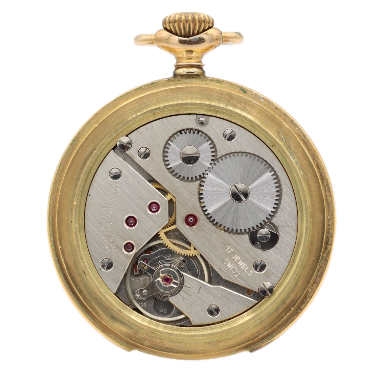 Vintage 50mm Croton Ancre de Precision 17j Mechanical Hunter Pocket Watch