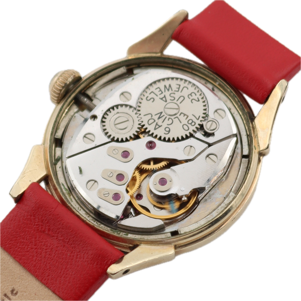 Vintage 30mm Lord Elgin 7687 Continental Can 23j Men's Wristwatch 780 10k GF