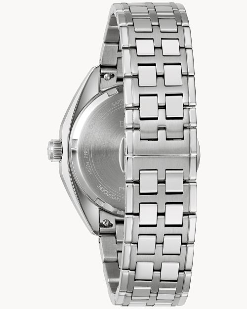 40mm Bulova 96B401 Red Dial Jet Star Men's Quartz Wristwatch Steel Legendary