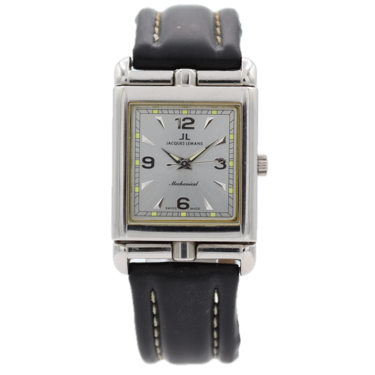 Jacques Lemans 1-804 "Reverso" Men's Mechanical Wristwatch ETA 2660 Swiss Steel