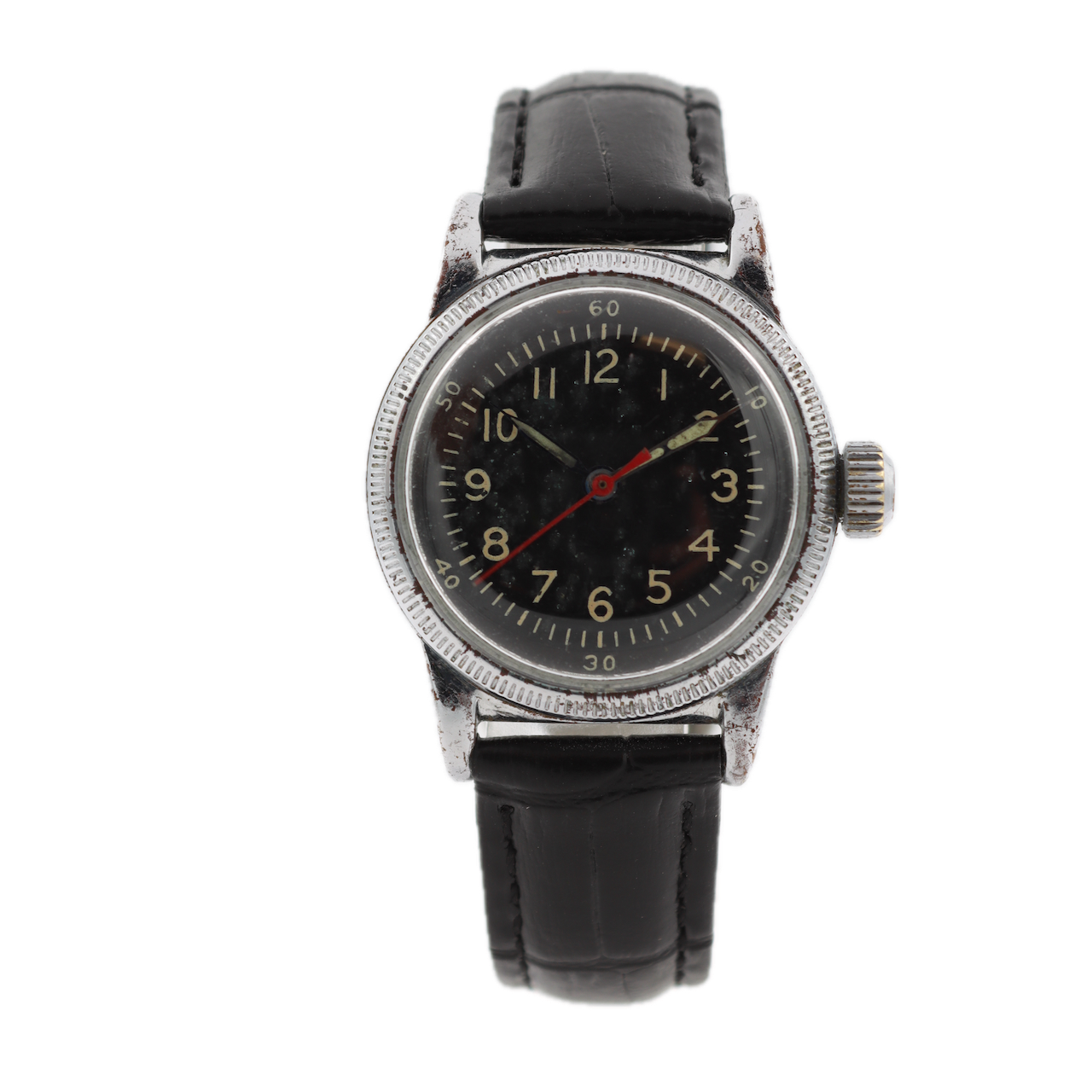 Vintage Waltham Type A-11 Military Men's Mechanical Wristwatch USA Coin Edge