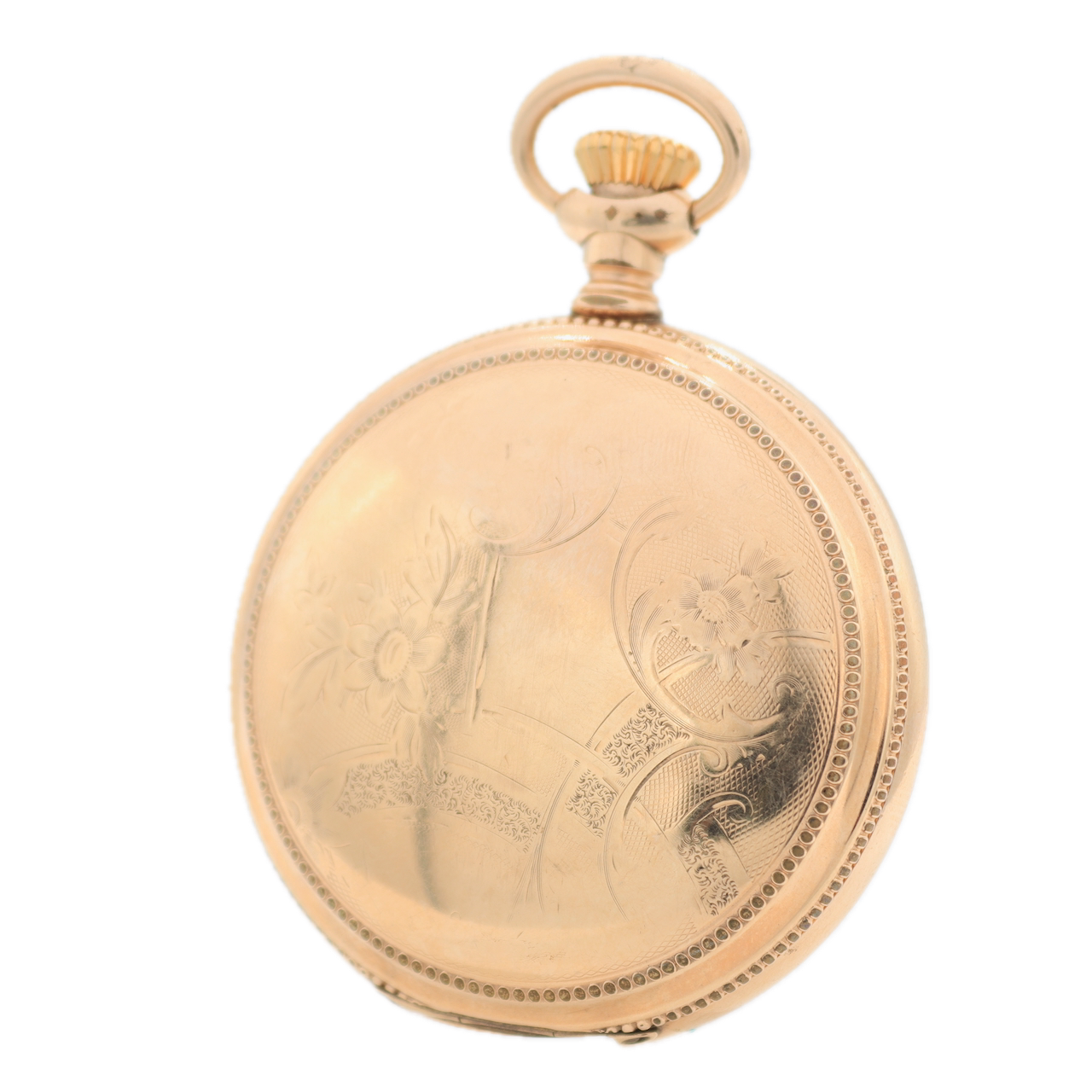 Antique 18s 1881 New Mexico Eastern Mechanical Hunter Pocket Watch Gold FIlled