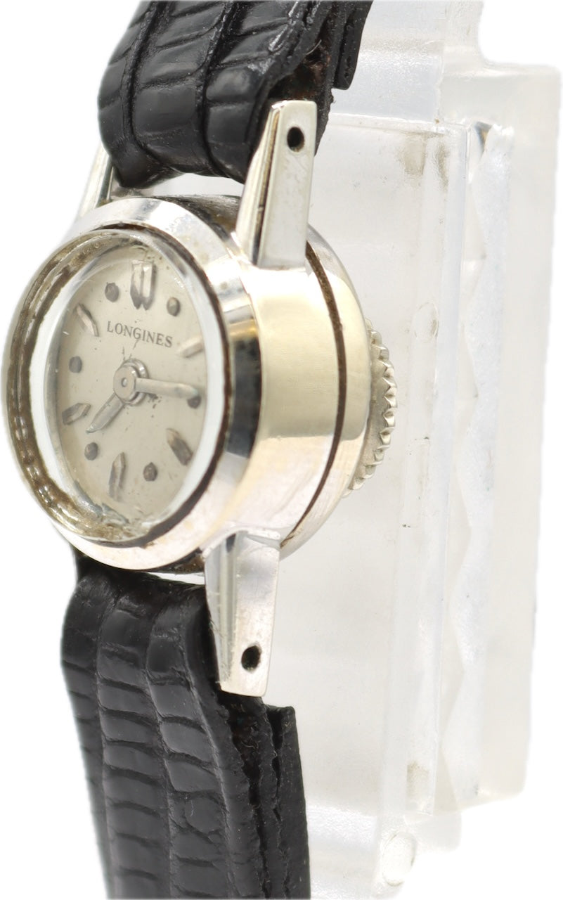Vintage 13mm Longines Petite Back Wind Ladies Mechanical Wristwatch 18k Gold