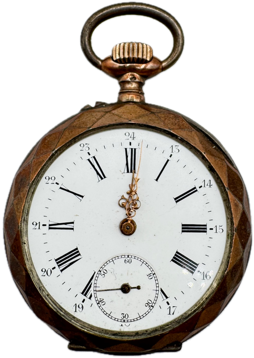 Antique Medaille D'or Geometric & Stead Mechanical Pocket Watch .8 Silver Paris