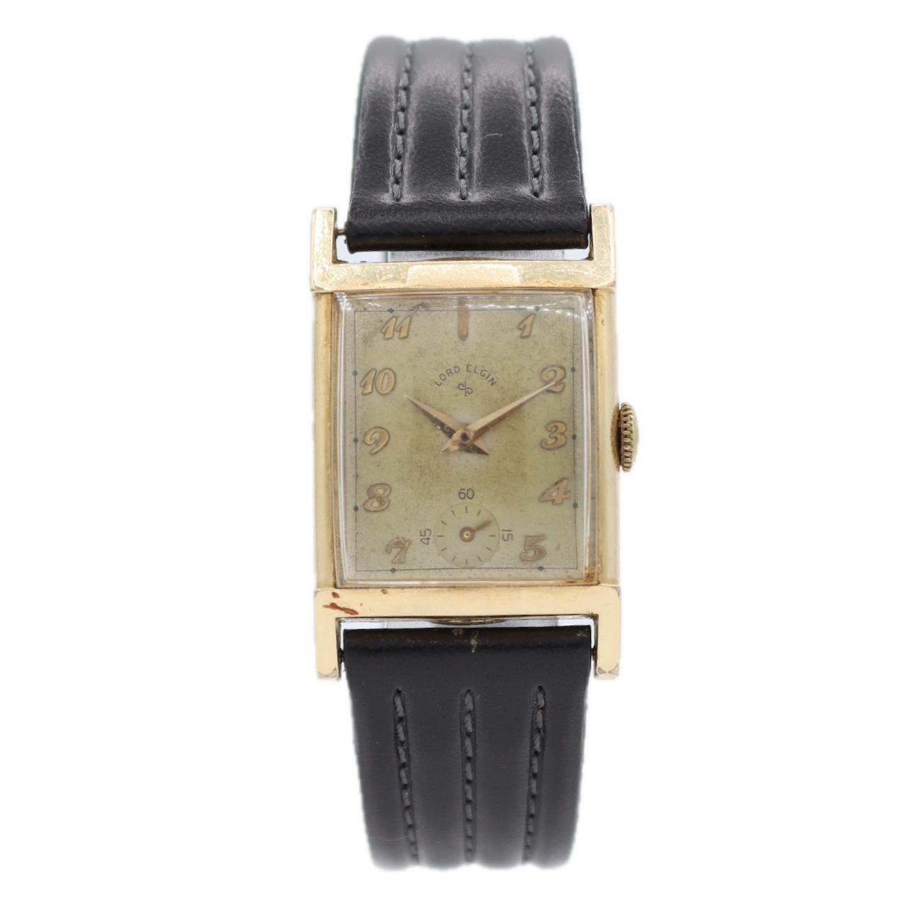 Vintage 23mm Lord Elgin 4622A 21J Men's Mechanical Wristwatch 670 USA 14k GF