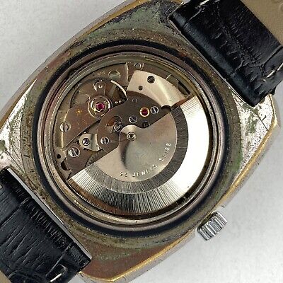 Vintage Rodania 25 Jewel Mens Automatic Wristwatch AS 1913 Steel Blue Dial Diver