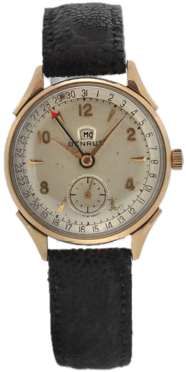 Vintage Benrus Pointer Date & Day Men's Mechanical Wristwatch CE 3 Swiss 10k GF