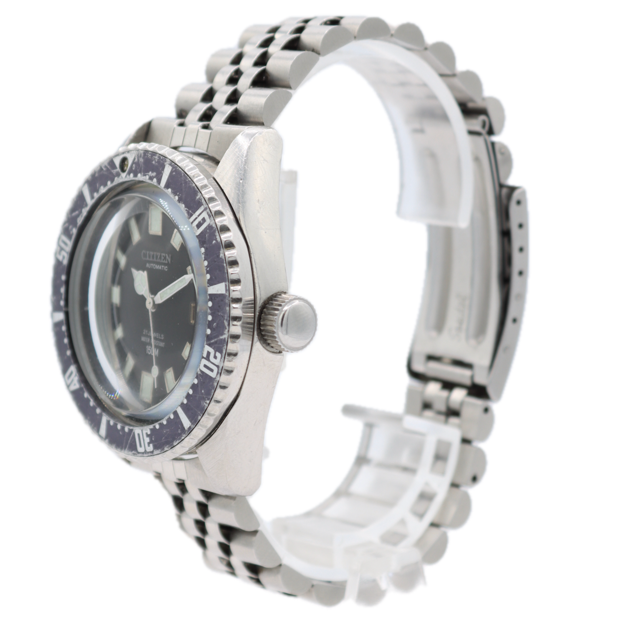 Vintage Citizen 52-0110 Challenge Diver 21j Men's Automatic Wristwatch Steel