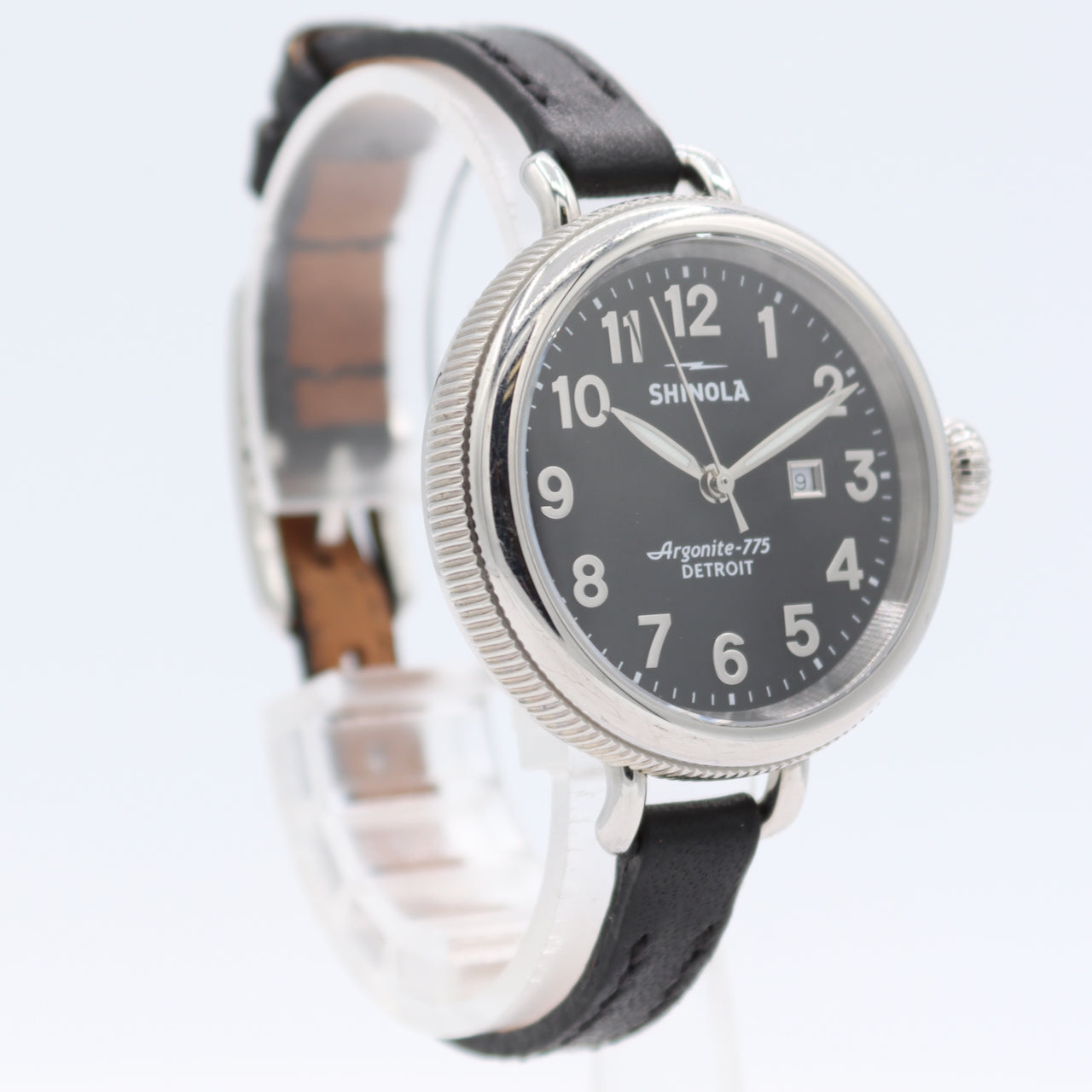 Vintage 34mm Shinola Birdy Black Ladies Quartz Wristwatch Argonite-775 USA