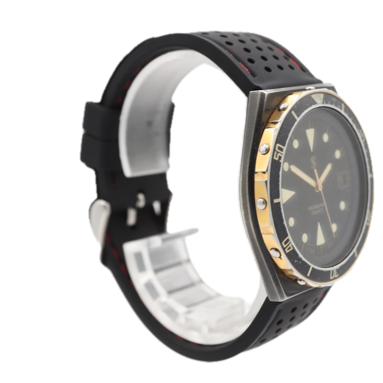 Vintage ScubaPro 152 184 Diver Men's Quartz Wristwatch Swiss Stainless Steel