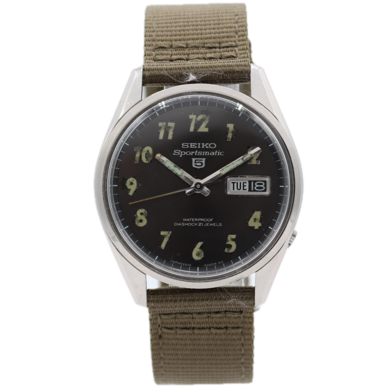 Vintage Seiko 6619-8060 MACV SOG Sportsmatic 5 Men's Automatic Wristwatch Steel