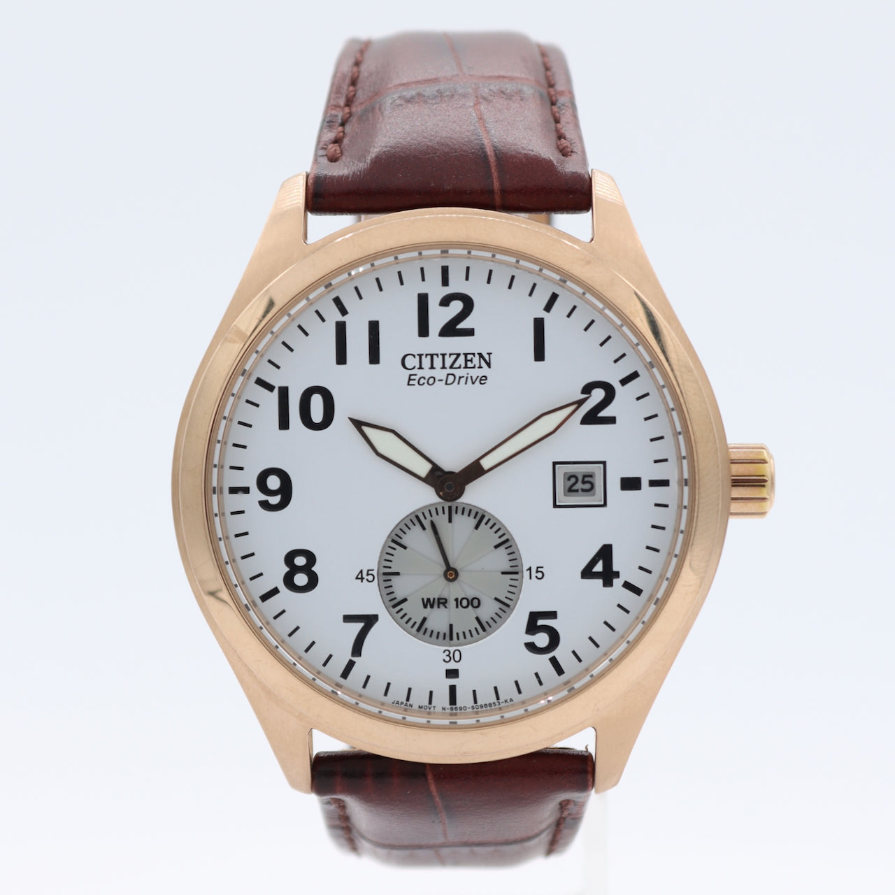 43mm Citizen B690-S066395 Classic Style Men's Quartz Wristwatch Gold Tone Date