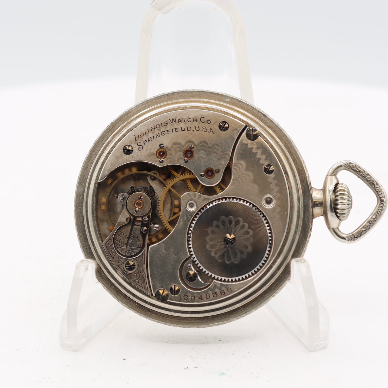 Antique 16s 1908 Illinois Engraved 11 Jewel Hunter Pocket Watch 172 Getty USA