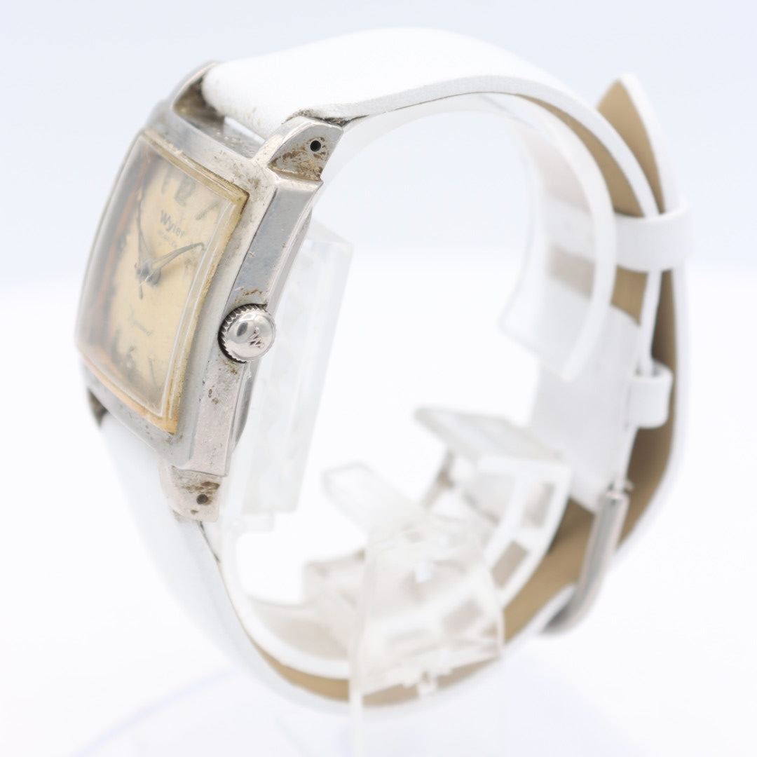 Vintage Wyler Square Dynawind Men's Automatic Wristwatch Swiss Stainless Steel