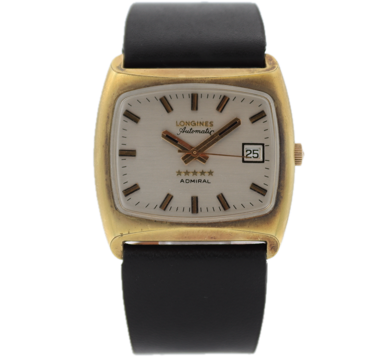Vintage Longines 5 Star Admiral Men's Automatic Wristwatch Steel & Gold Plate