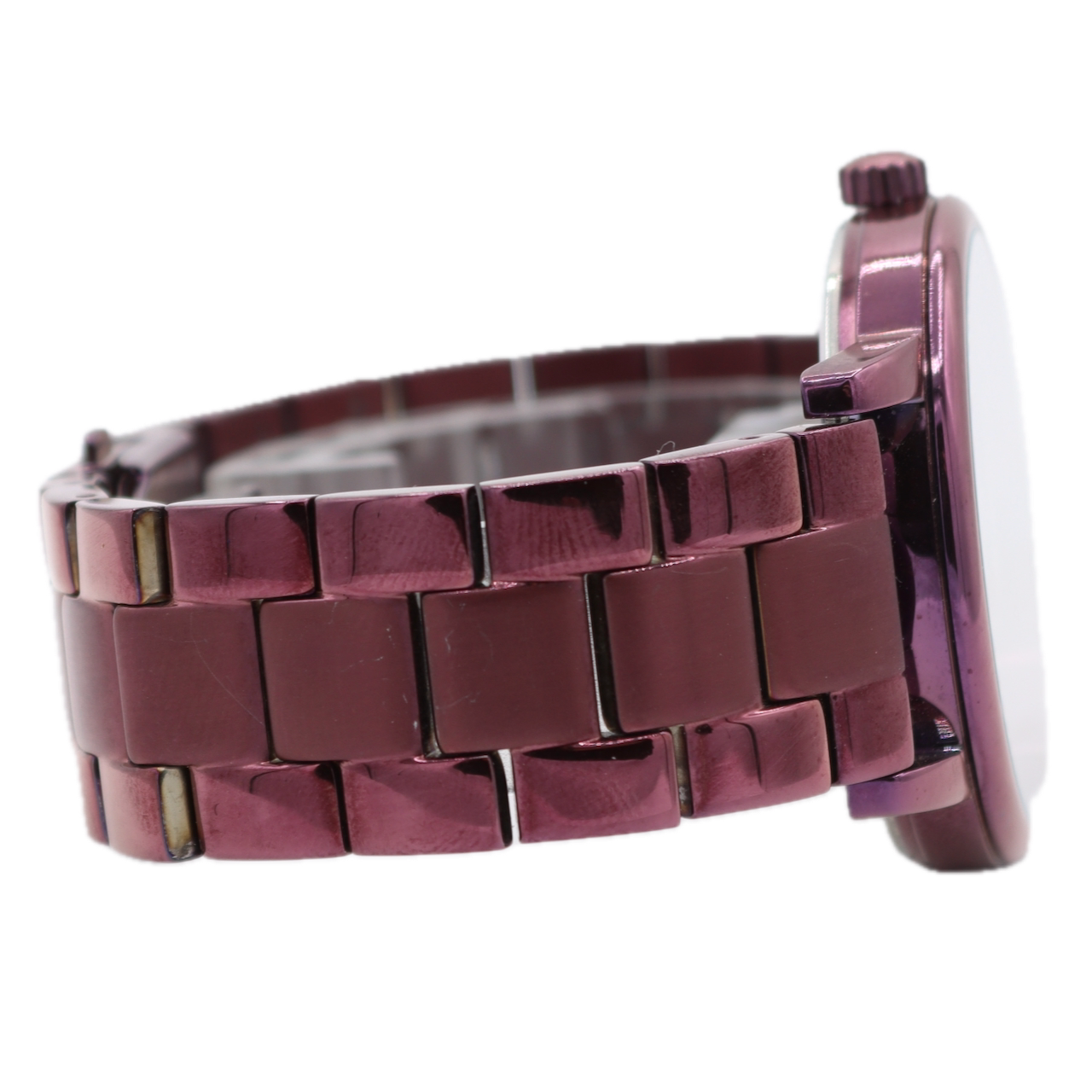 Vintage 36mm Coach CA.113.7.34.1505 Purple Dial Men's Quartz Wristwatch Steel