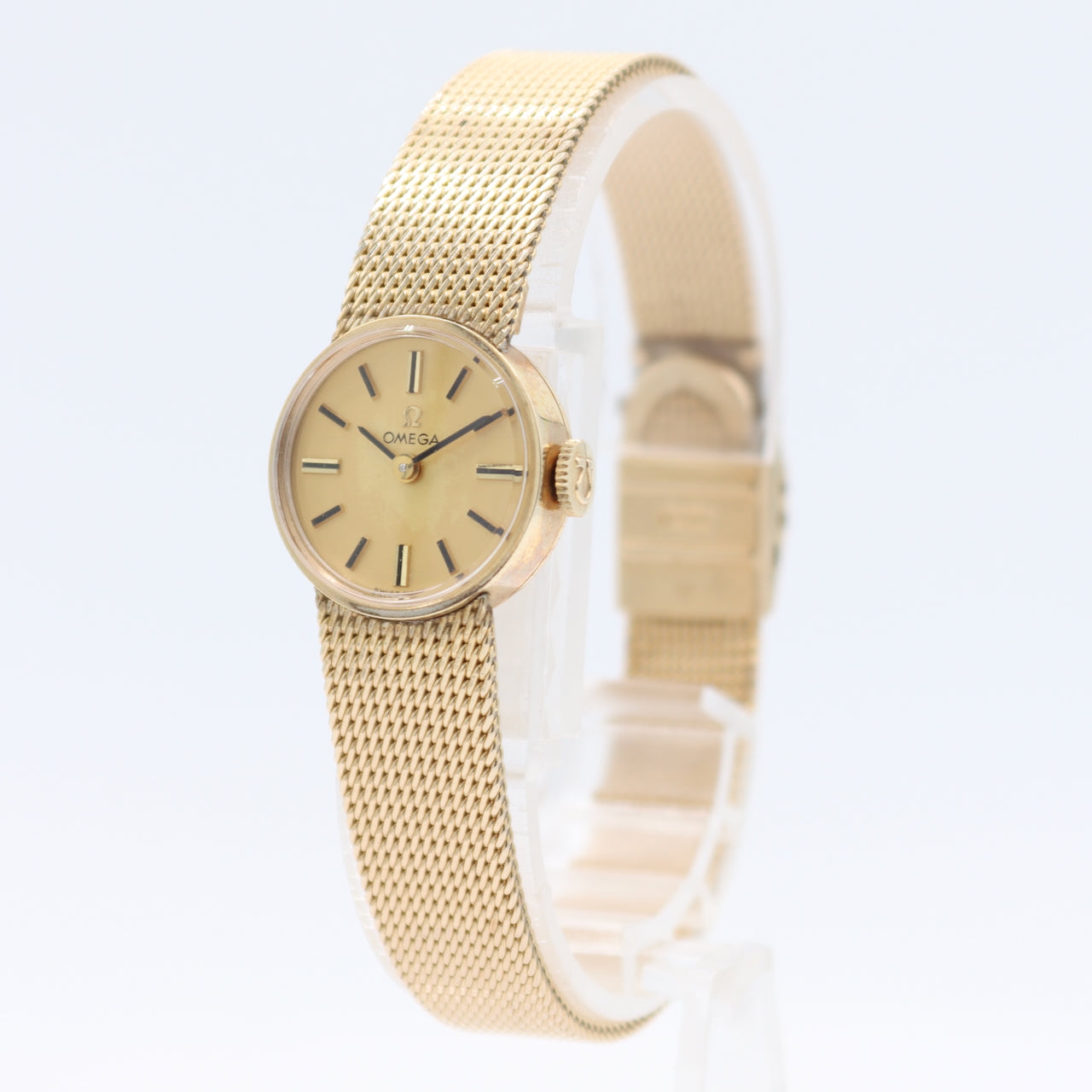 Vintage 19mm 1976 Omega Cocktail Ladies Mechanical Wristwatch 1100 Swiss 10k GF