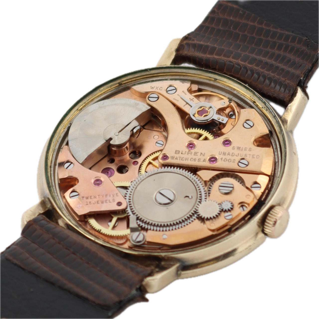 Vintage 34mm Buren Super Slender Men's Micro Rotor Automatic Wristwatch 10k RGP