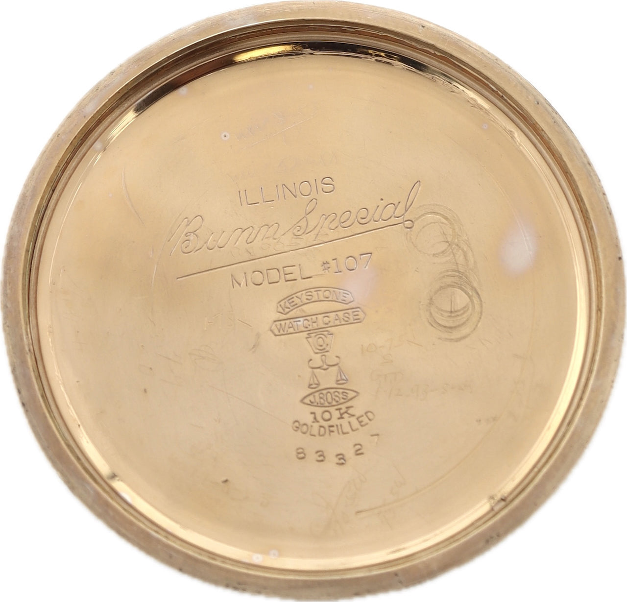 Antique 16S Illinois Bunn Special Mechanical Railroad Pocket Watch 161 10k GF