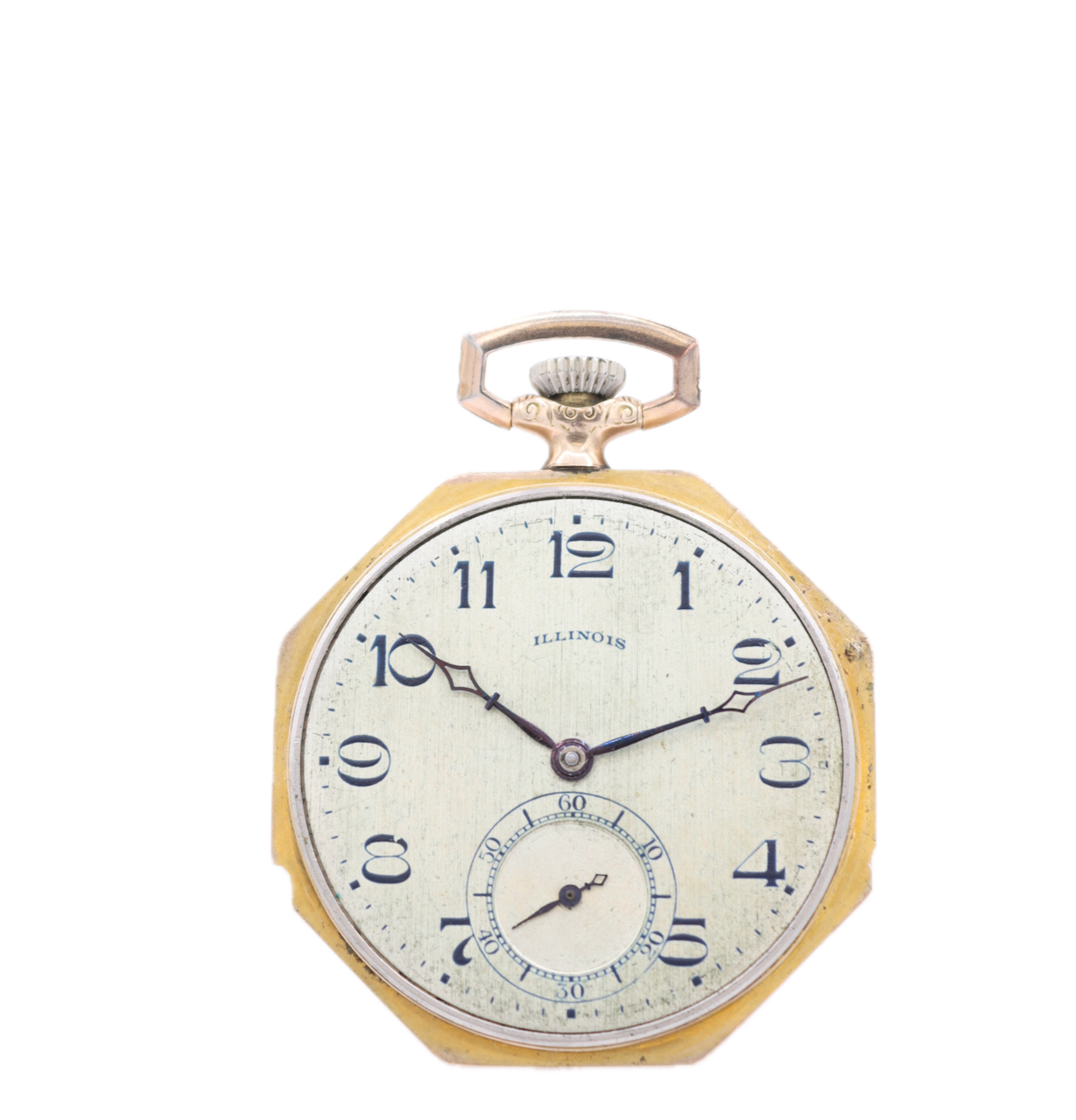 Vintage 12s 1925 Illinois 17 Jewel Mechanical Pocket Watch 415 Gold Filled