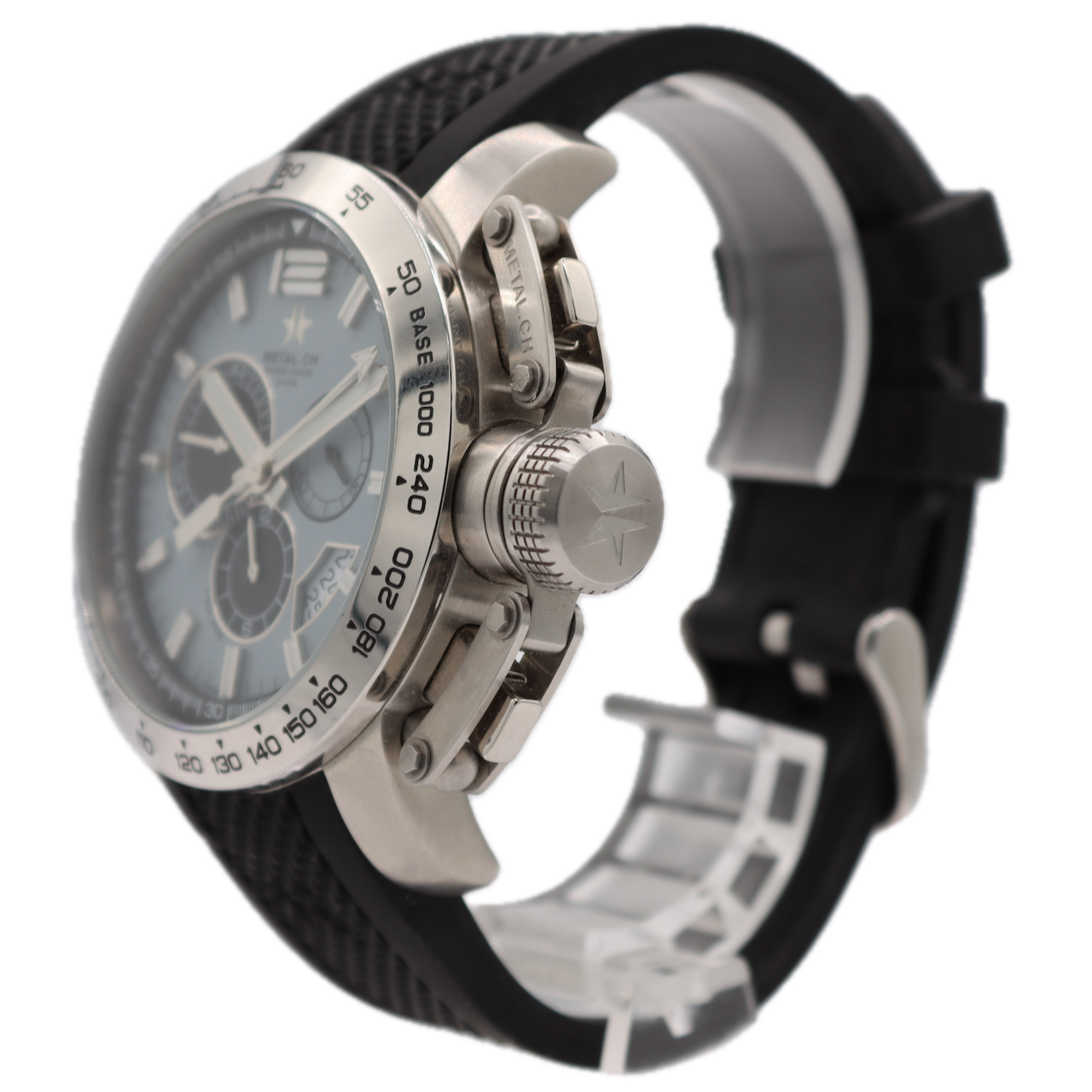 44mm Metal. CH 4150.44 Chronometric Men's Quartz Wristwatch Steel Chronograph