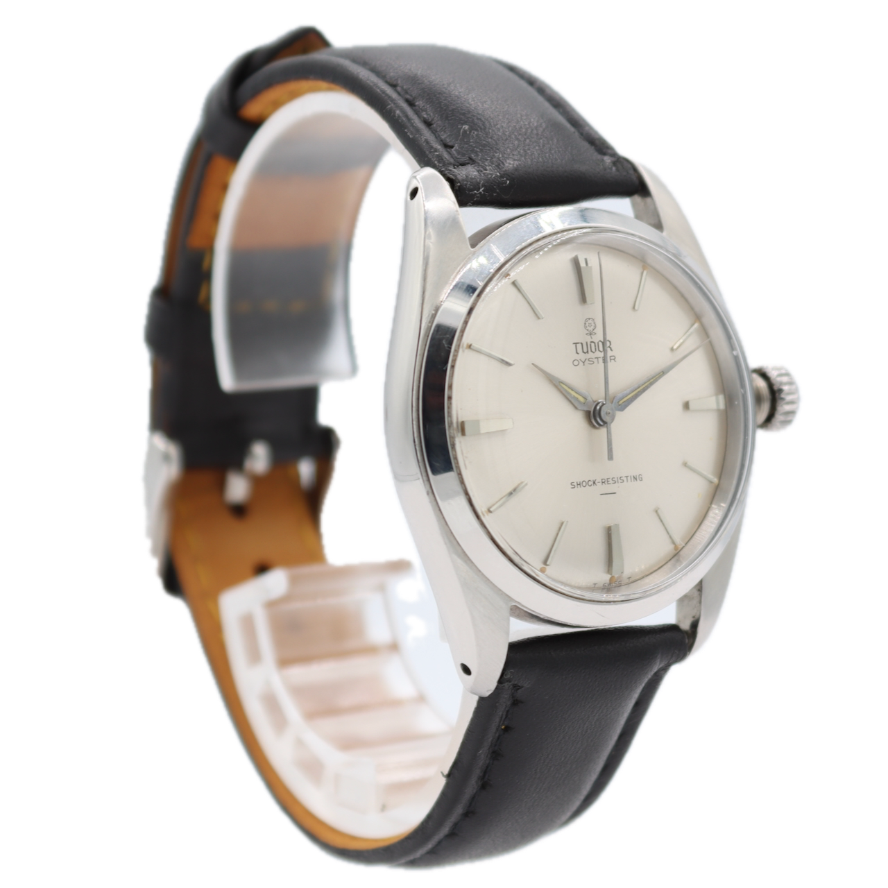 Vintage 1964 Tudor 7934 Oyster Men's Mechanical Wristwatch Swiss Steel Sunburst