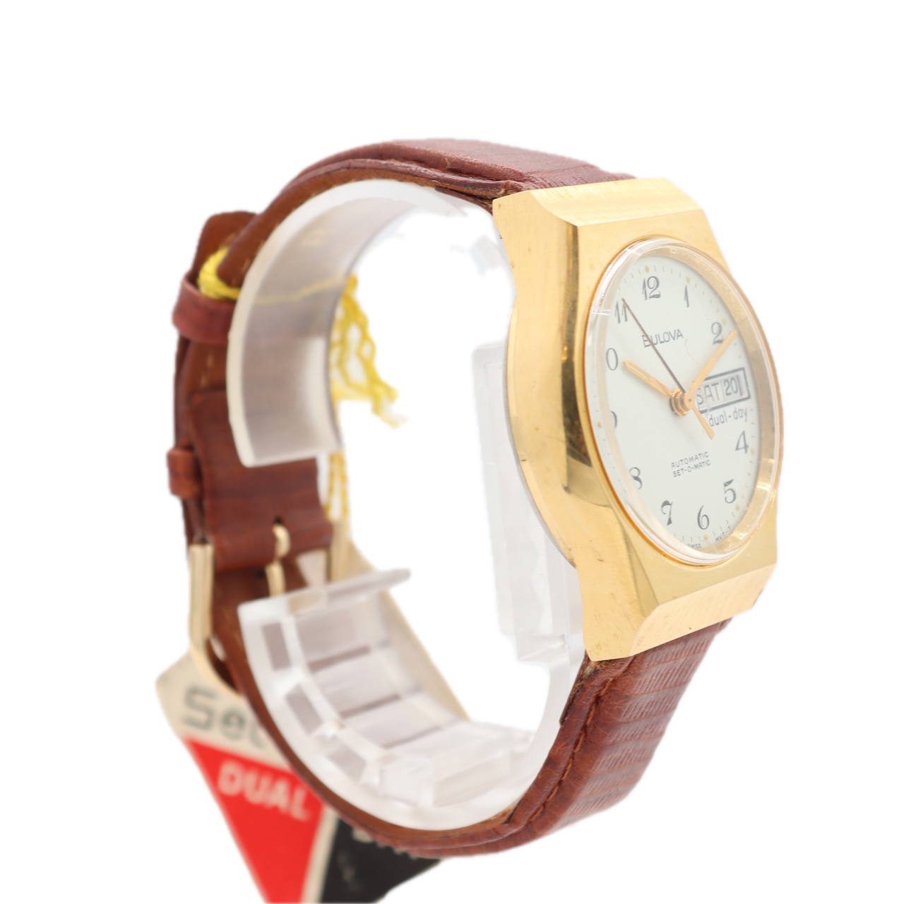Vintage 34mm Bulova Dual Day Set-O-Matic Men's Automatic Wristwatch Swiss