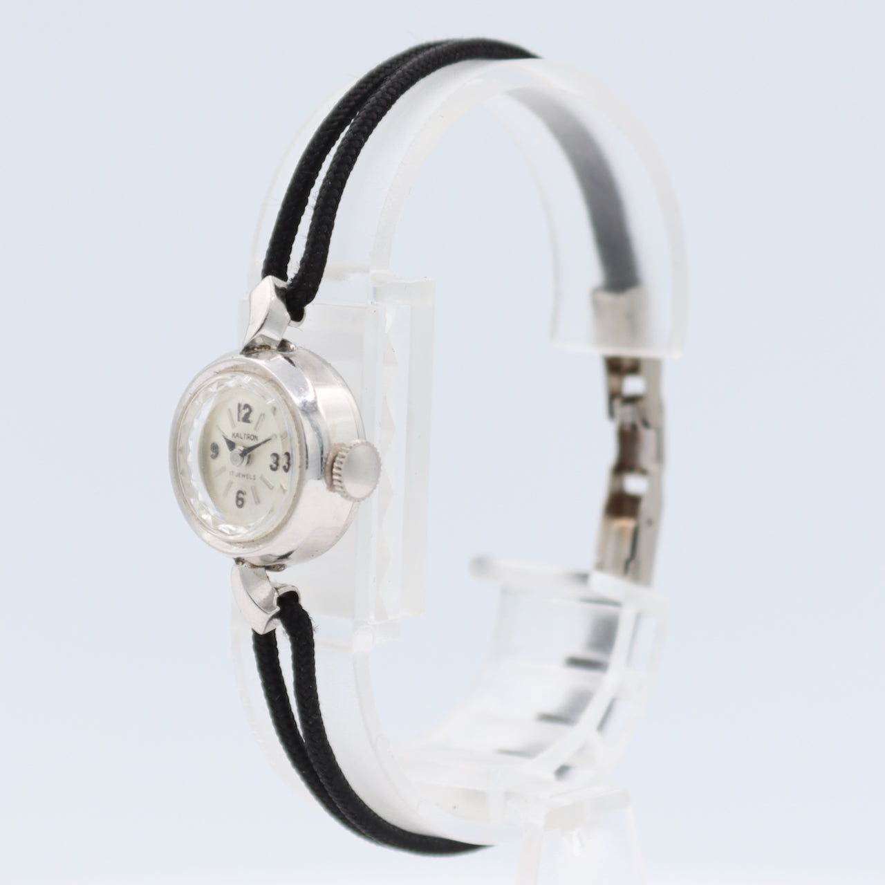 Vintage 17mm Kaltron Cocktail Ladies Mechanical Wristwatch Swiss 10k RGP NOS