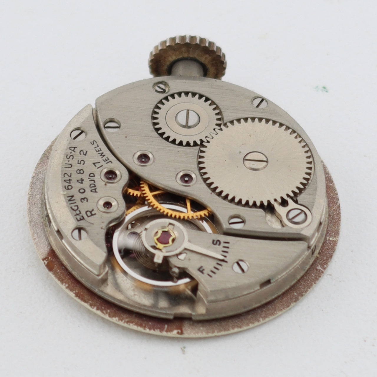 Vintage 8/0s Elgin St. Christopher Coin Case 17J Pocket Watch 642 Sterling