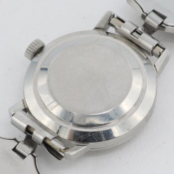Vintage Bucherer Sunburst Date Ladies Automatic Wristwatch Swiss Steel