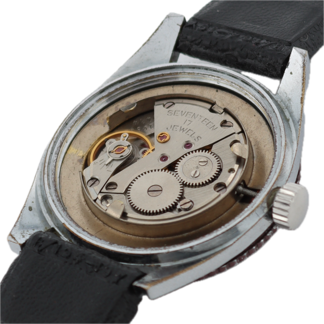 Vintage 37mm Pierre Jacquard Diver 17 Jewel Men's Mechanical Wristwatch Steel