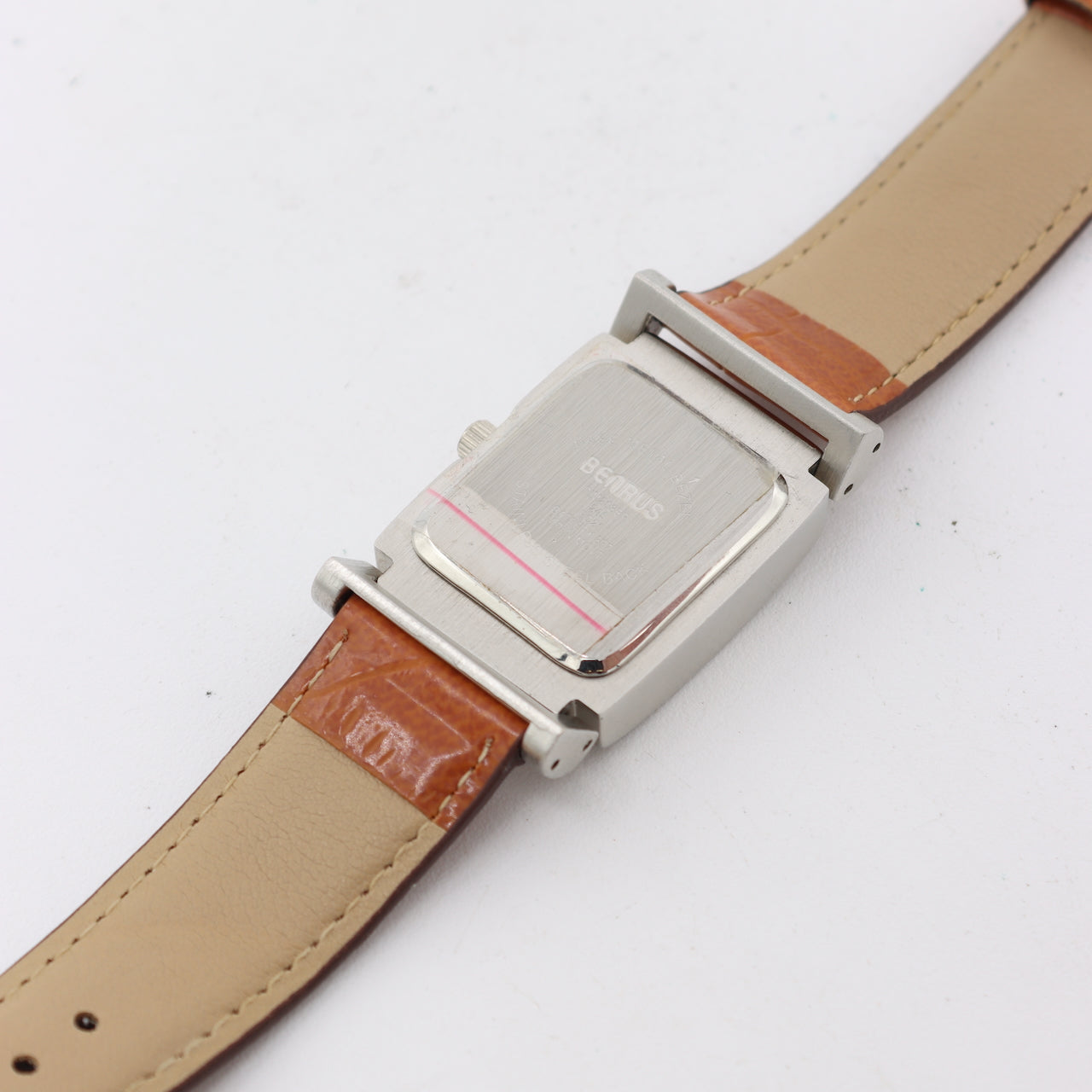 Benrus PM203BR Flex Lugs Men's Quartz Wristwatch 245 Japan Steel & Chrome