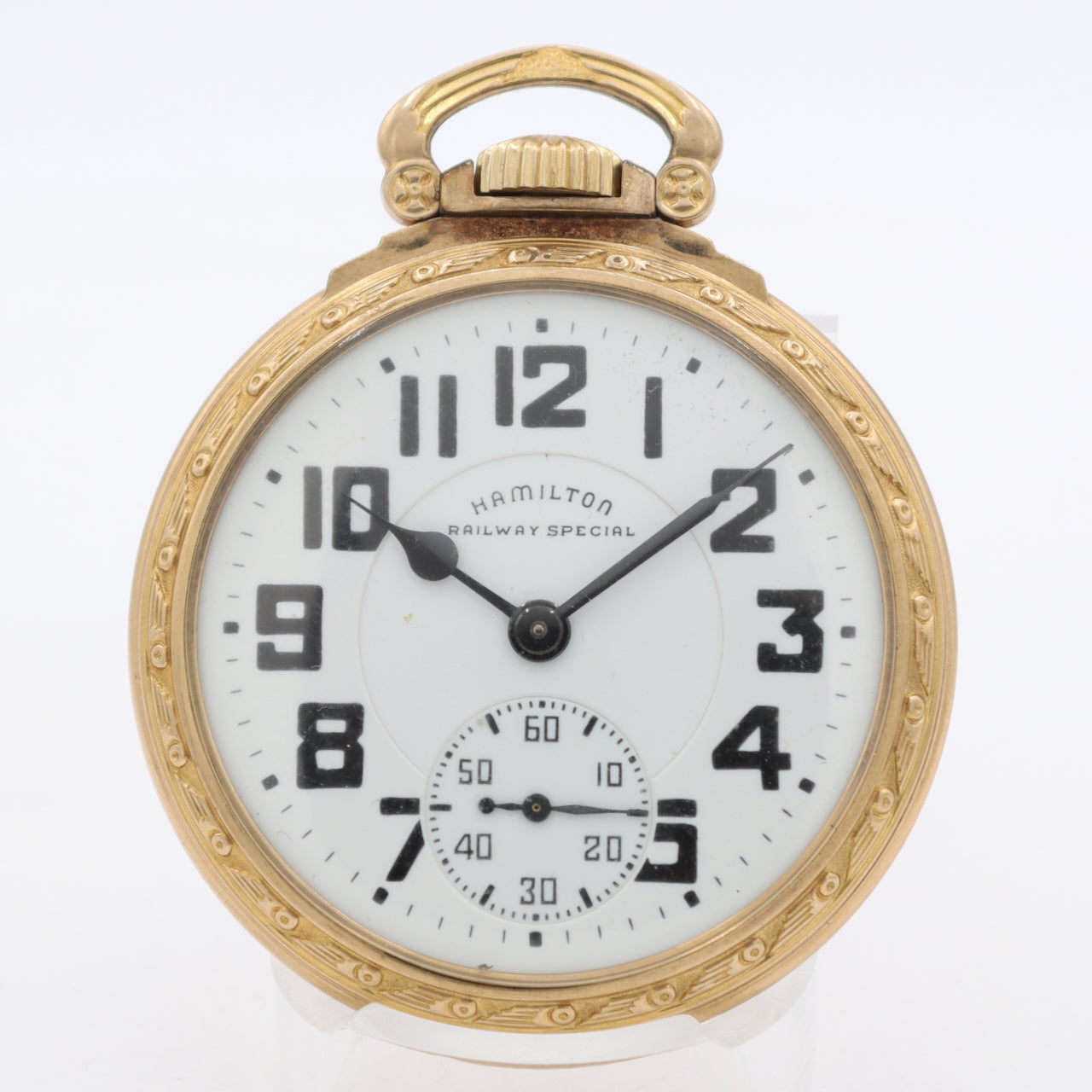 Vintage 18s 1946 Hamilton 21j Mechanical Railroad Pocket Watch 992B 10k GF USA