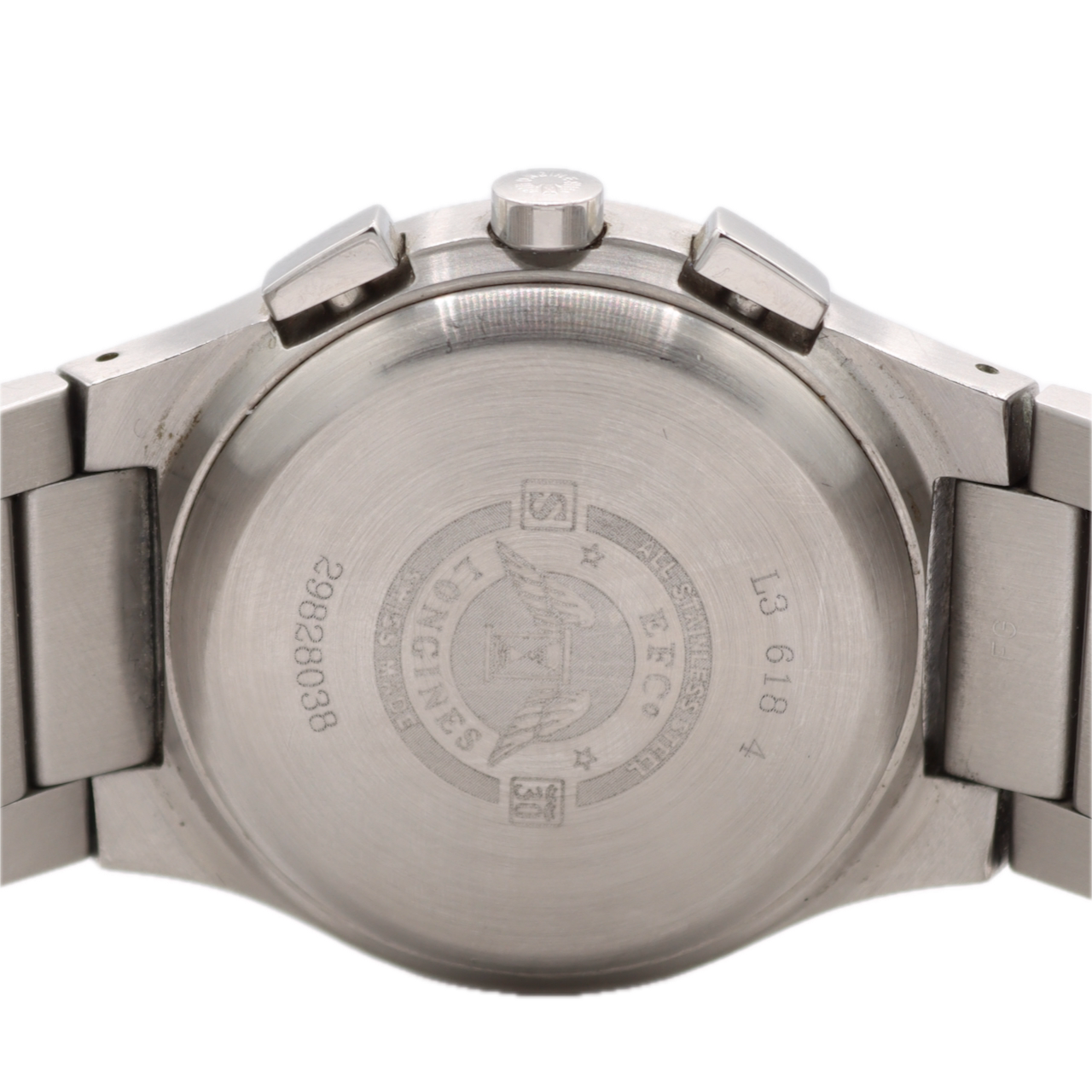 38mm Longines L3.618.4 Oposition Men's Quartz Chronograph Wristwatch Swiss Steel