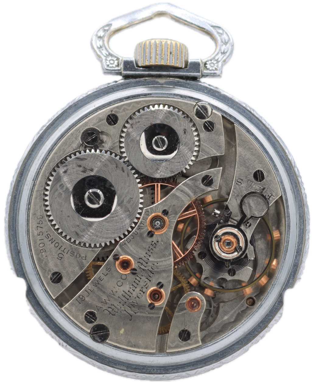Antique 18s 1899 Waltham Pinstriped 15 Jewel Hunter Pocket Watch 820 USA
