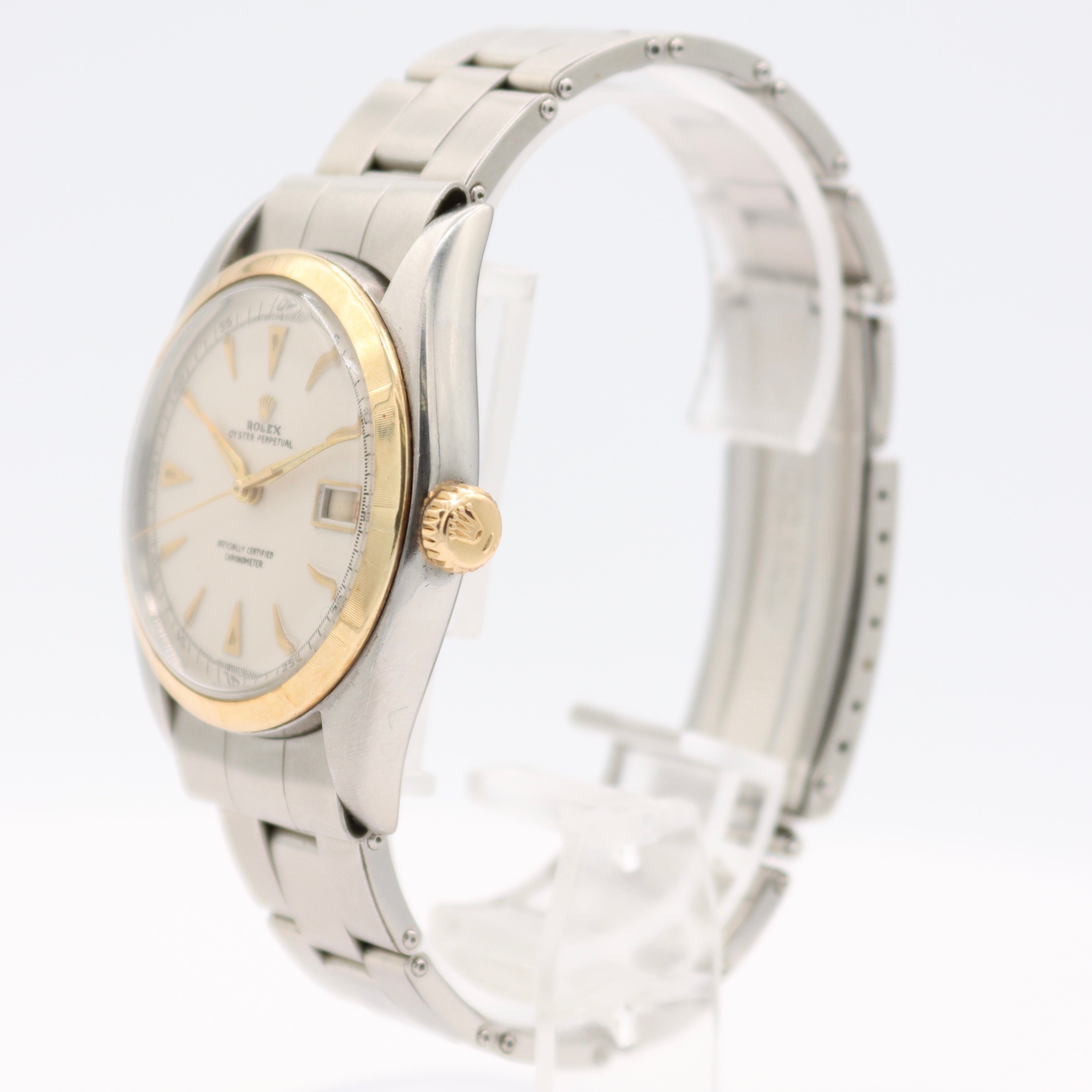 Vintage 36mm 1953 Rolex Datejust 6155 Men's Automatic Wristwatch Steel&Gold Rare